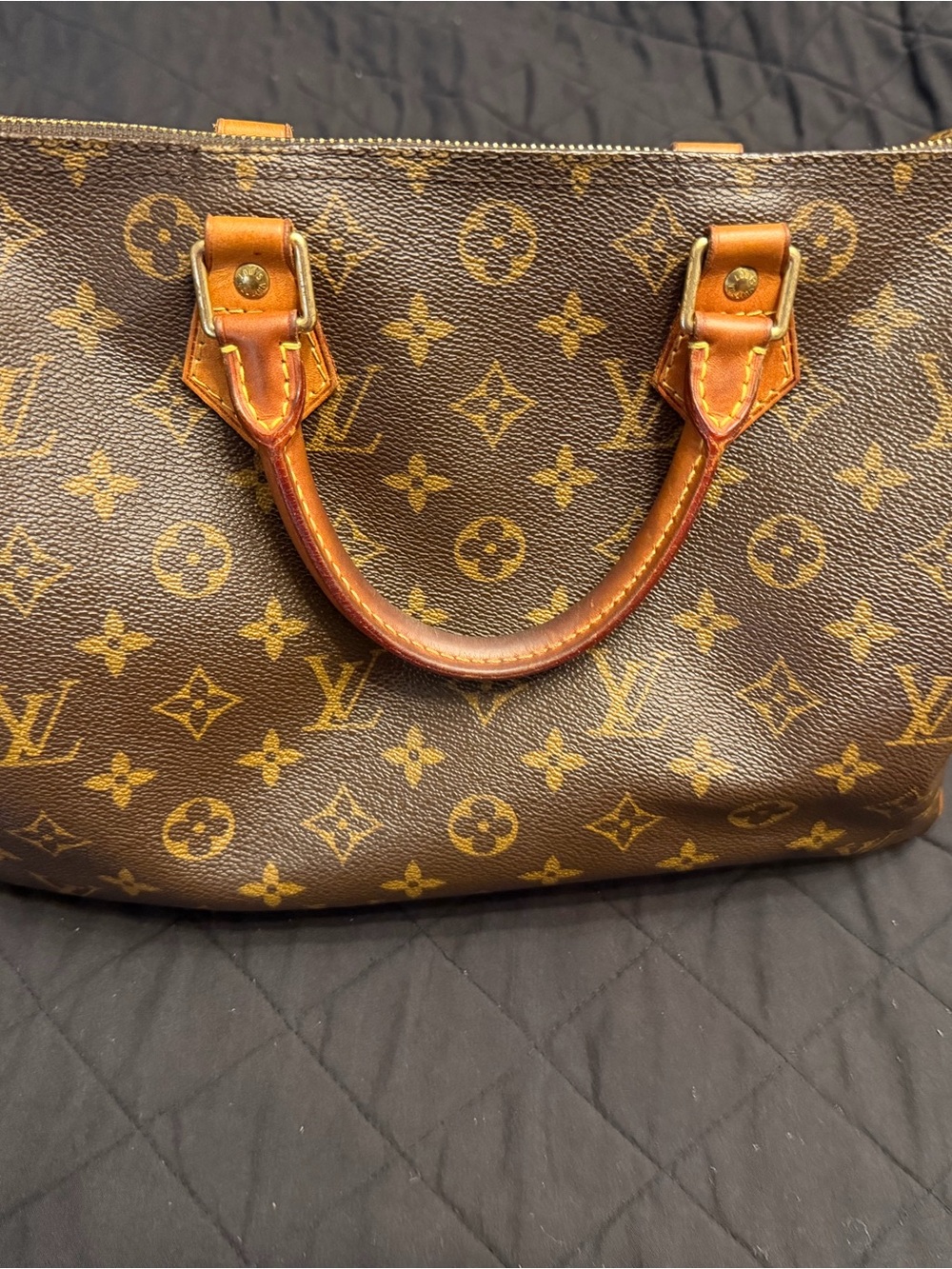 Louis Vuitton Monogram Canvas Satchel in Brown and Tan